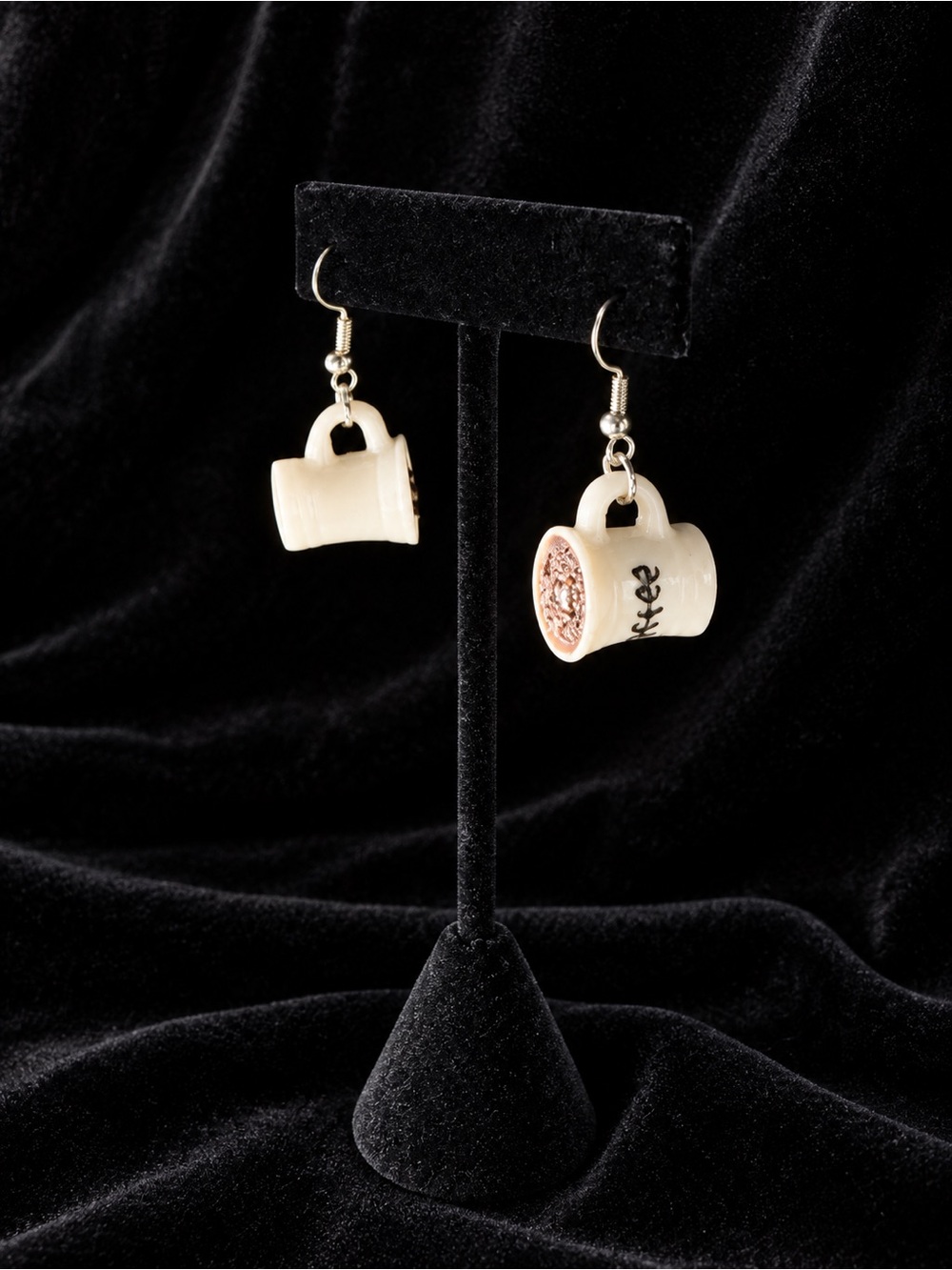 Whimsical Coffee Mug Dangle Earrings